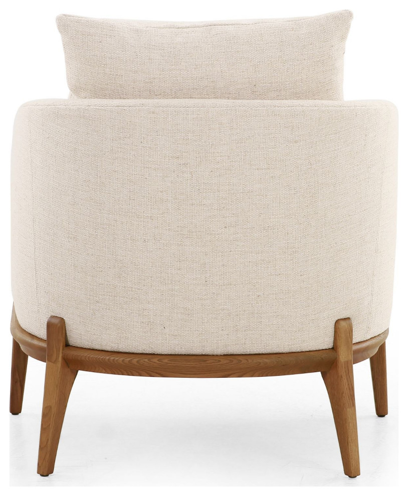 Copeland Thames Cream Chair   Midcentury   Armchairs And Accent Chairs   by Zin Home  Houzz