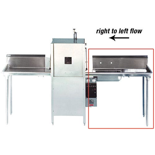 Advance Tabco DTS-S60-60R-X Prepackaged Dishtable Soil Table， Right to Left Flow， 5 ft. Width