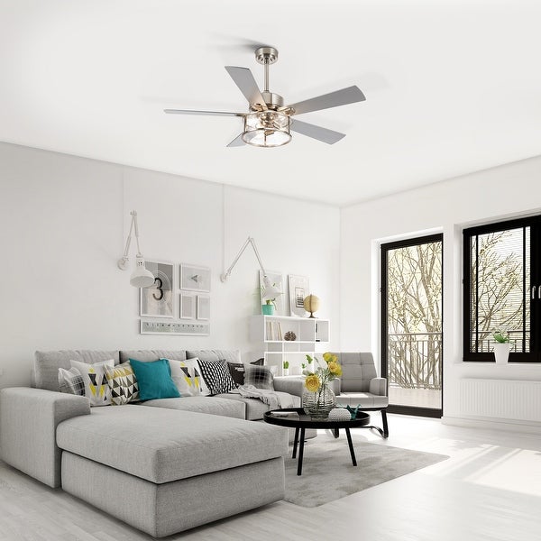 52 Inch 5-Blade Ceiling Fan with Light and Remote Shopping - The Best Deals on Ceiling Fans | 40369824