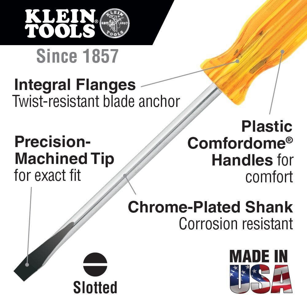 Klein Tools 3/16x4 Cabinet Tip Screwdriver A3164 from Klein Tools