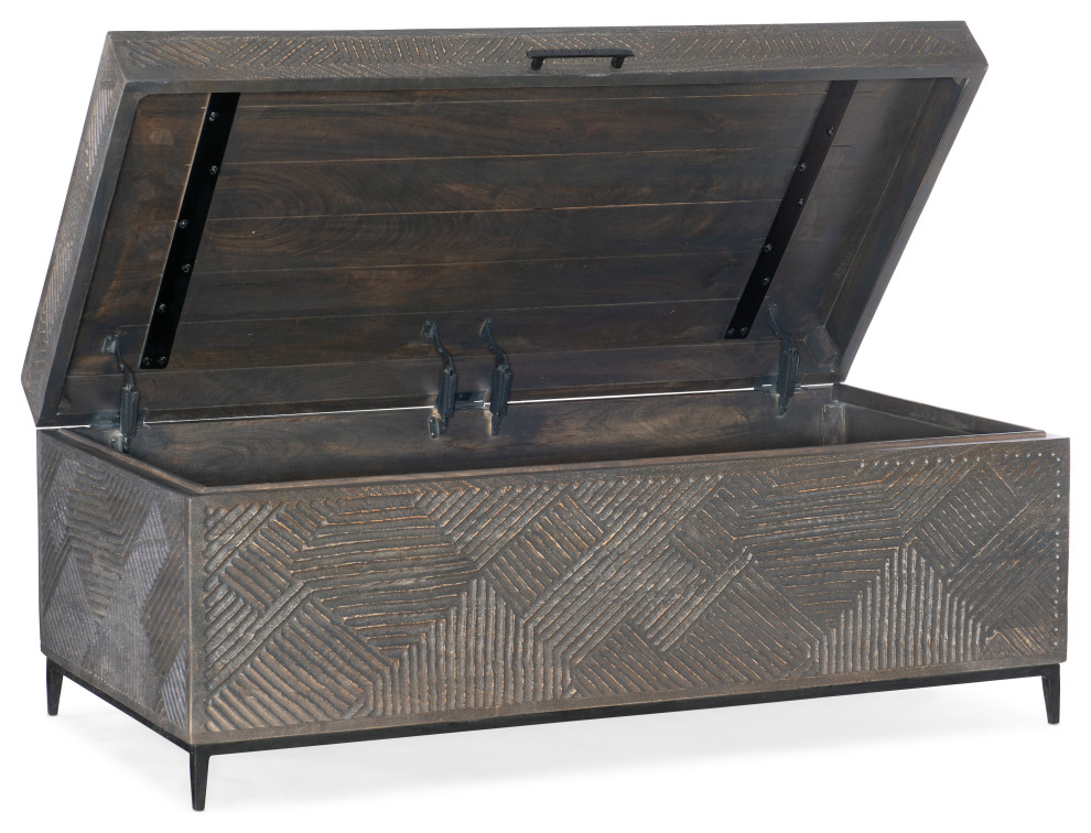 Commerce and Market Carved Chest Cocktail Table   Transitional   Coffee Tables   by HedgeApple  Houzz