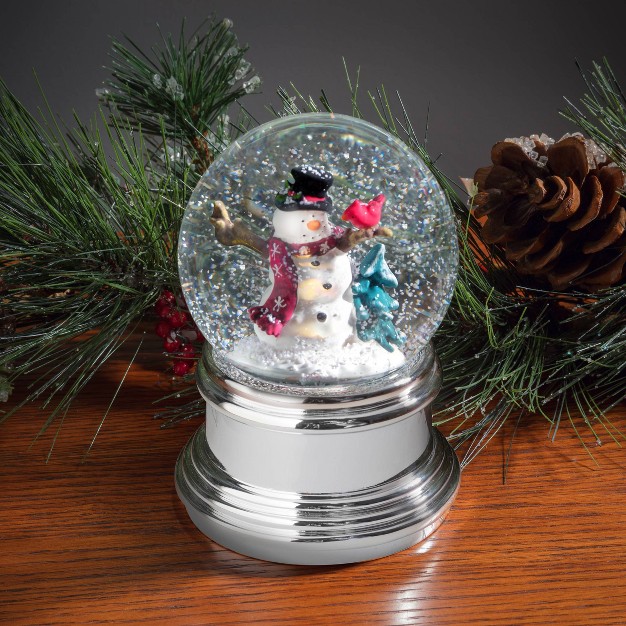 Snowburst Led Animated Snow Globe Decorative Holiday Scene Props Haute D cor