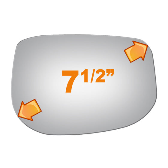 Burco Side View Mirror Replacement Glass - Clear Glass - 5364