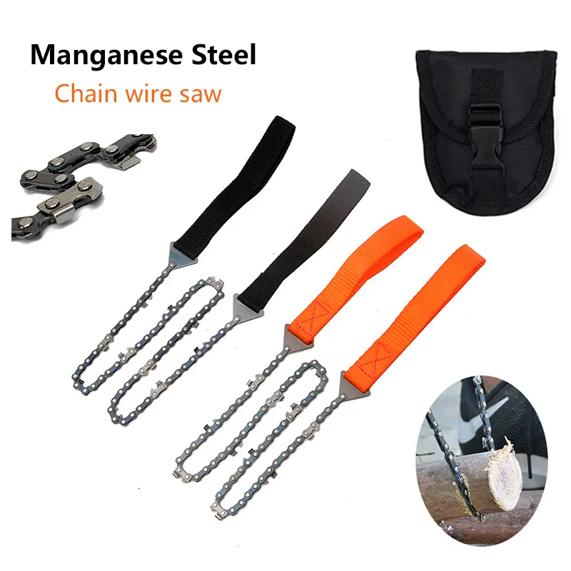 Pocket Chain Saw Hand ChainSaw 65 Manganese Steel Outdoor Wood Cutting Chain Saw Emergency Camping Hiking Survival Tool