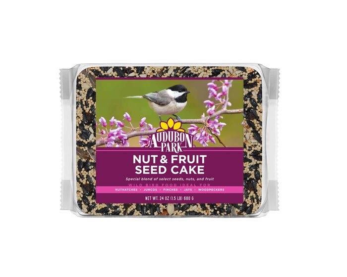 Audubon Park Nut  Fruit Seed Cake Wild Bird Food， 24 oz. Cake