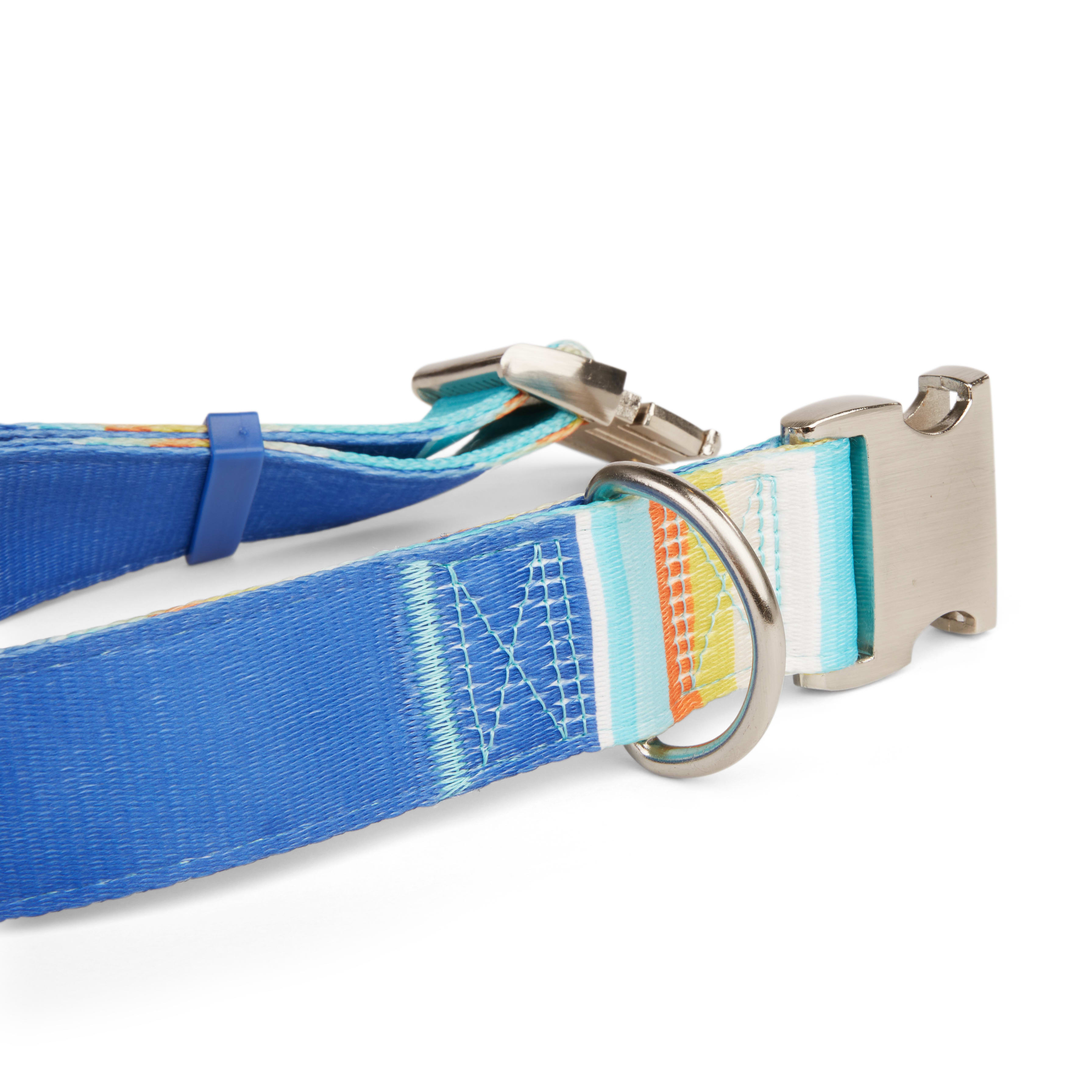 YOULY Blue/Orange Big Dog Collar， X-Large/XX-Large