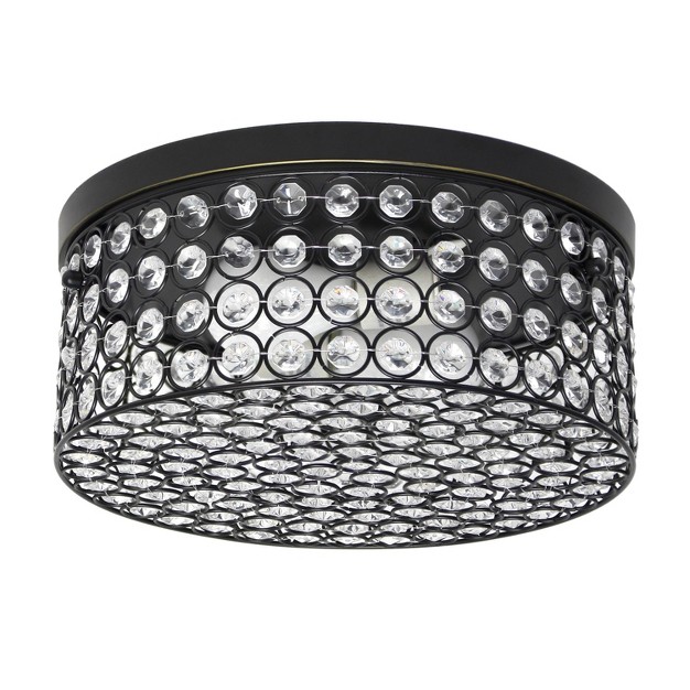 2 light Glam Round Flush Mount Pendant Lalia Home