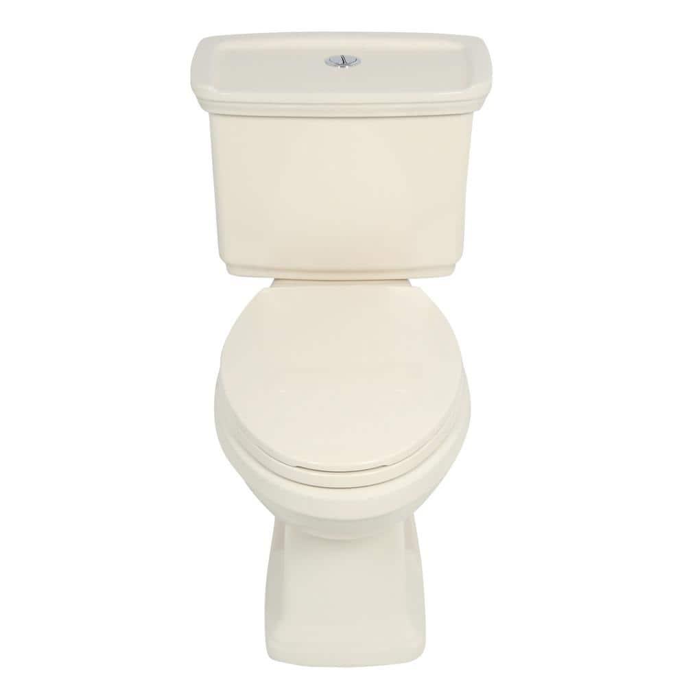 Glacier Bay 2piece 10 GPF128 GPF High Efficiency Dual Flush Elongated Toilet in Bone