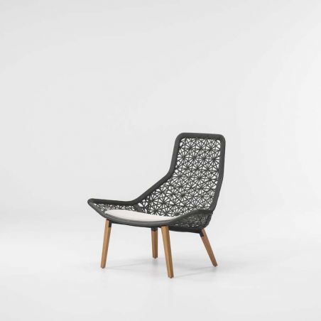 Fauteuil de jardin Maia KETTAL - Fauteuil extérieur design teck corde