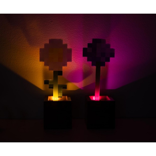 Ukonic Minecraft Daisy And Allium Flower Pot Mood Lights Set Of 2