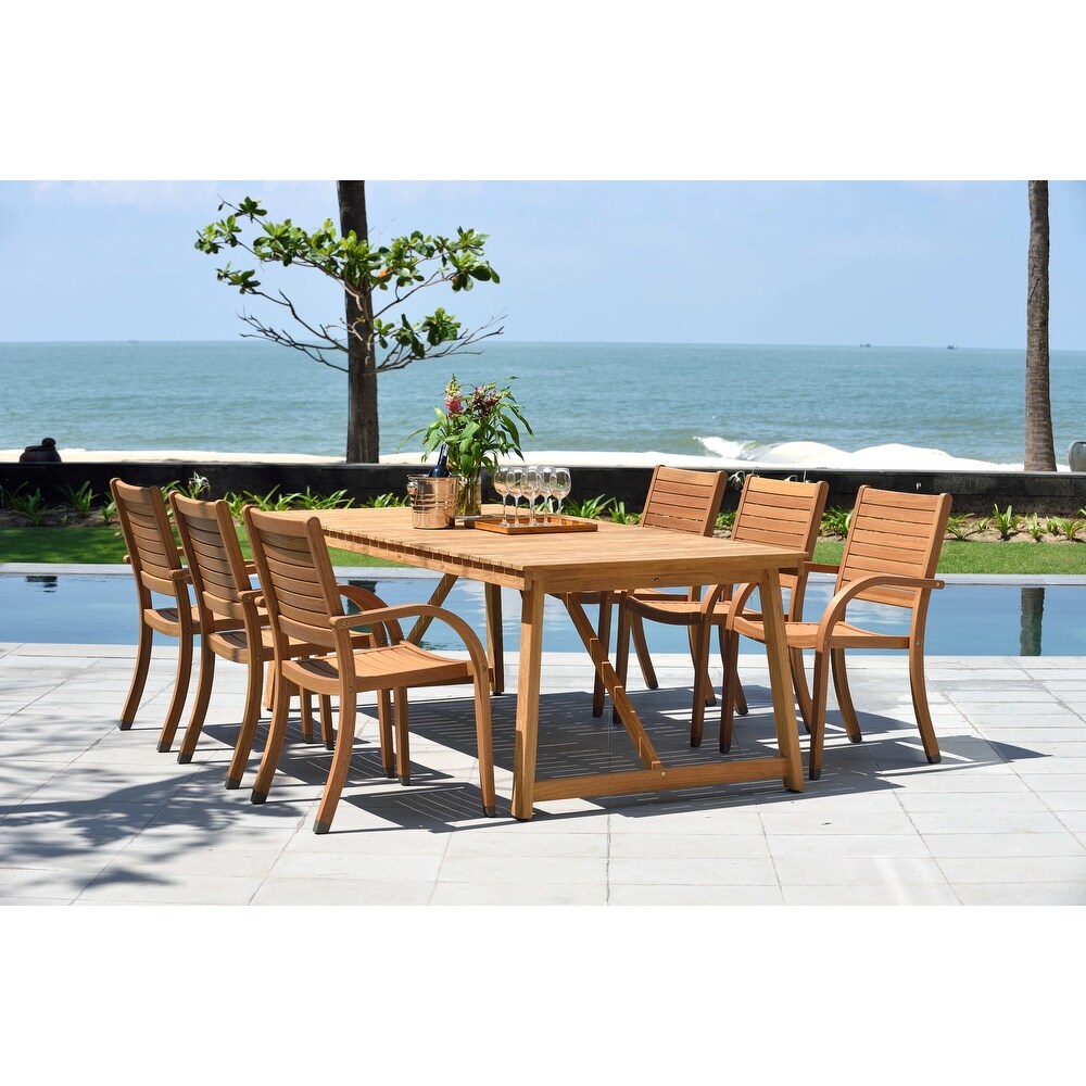 LifestyleGarden Reclaimed Teak Outdoor Patio Dining Set