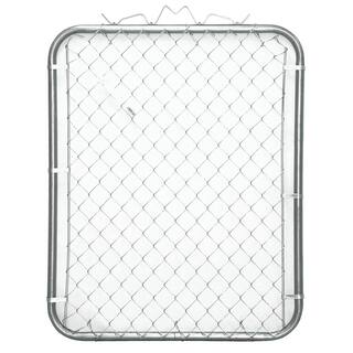 Everbilt Chain Link Fence 3-12 ft. W x 4 ft. H Galvanized Steel Walk Fence Gate 328302EB