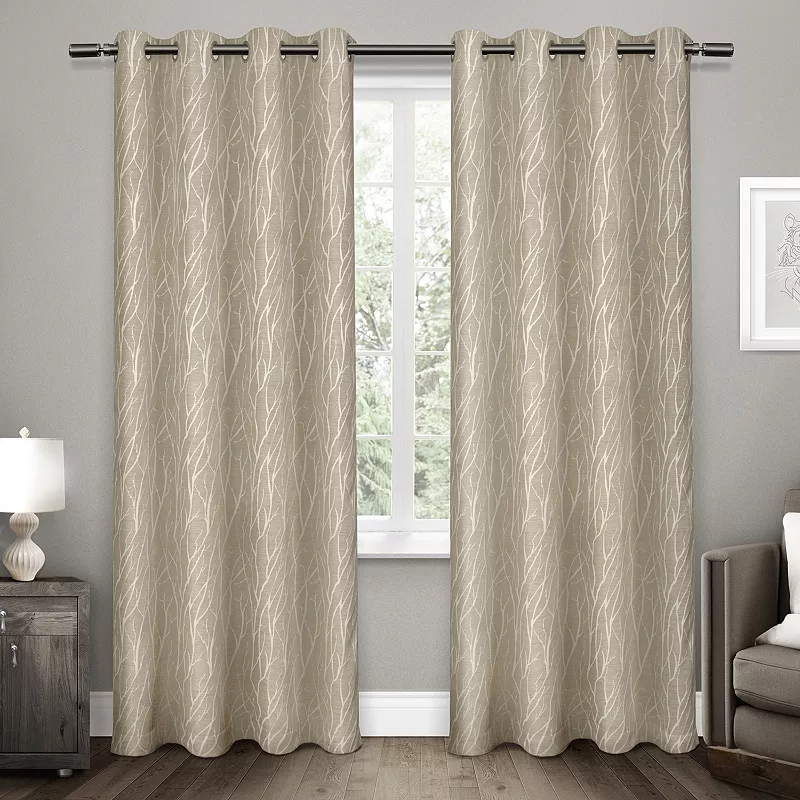 Exclusive Home 2-pack Forest Hill Woven Blackout Window Curtains