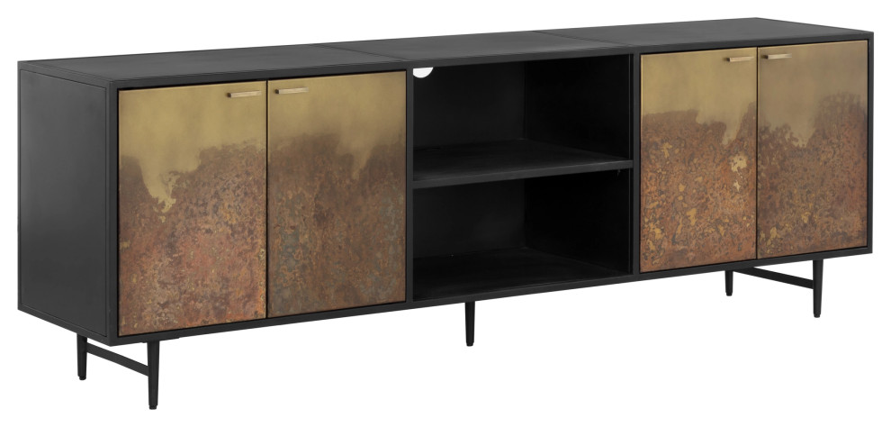 Auburn Media Console And Cabinet   Midcentury   Entertainment Centers And Tv Stands   by Sunpan Modern Home  Houzz