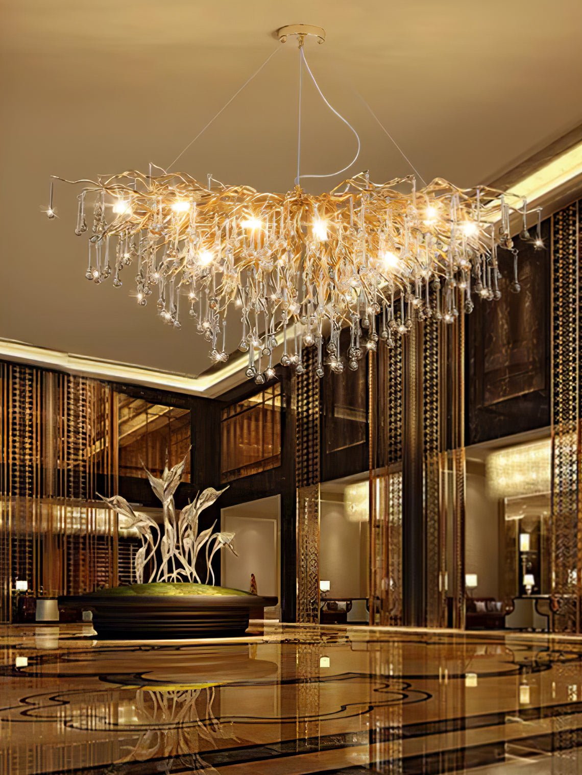 Teardrop Crystal Chandelier