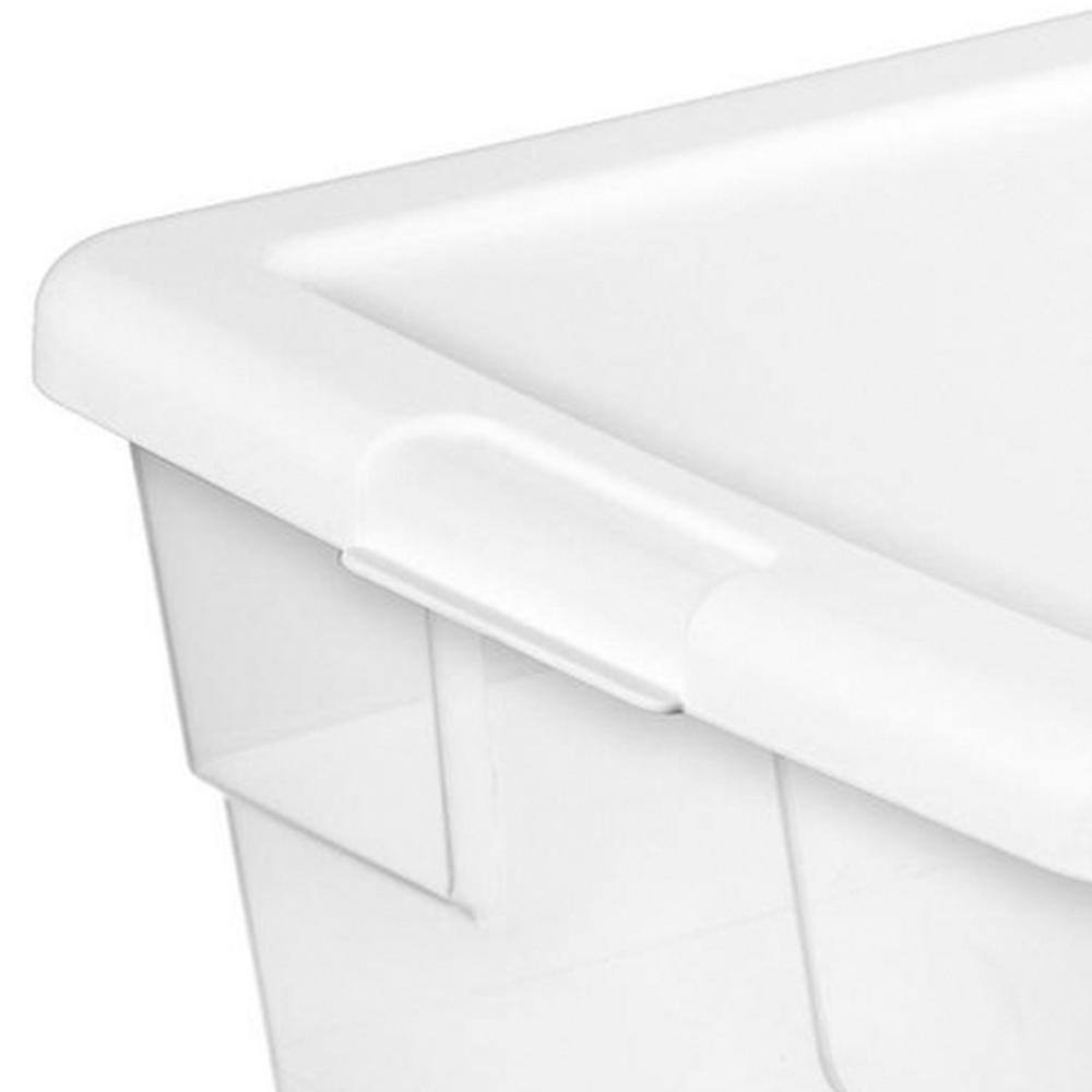 Sterilite 16 qt. Plastic Stacking Storage Box Container Tub in Clear (24-Pack) 24 x 16448012