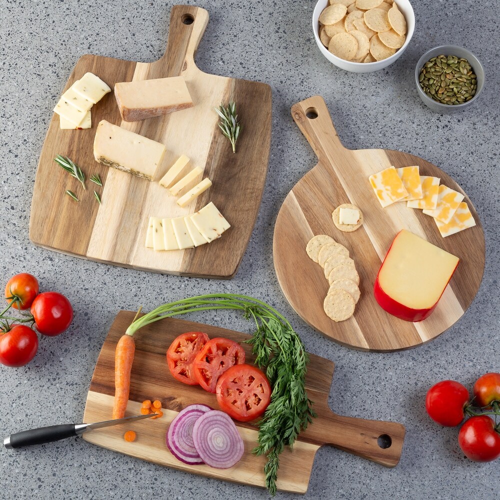 Cutting Boards for Kitchen   3 Piece Acacia Wood Cutting Board Set with by Classic Cuisine