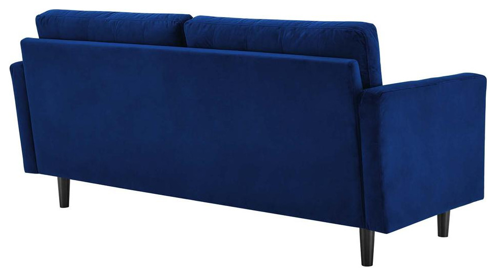 Exalt Tufted Performance Velvet Sofa   Contemporary   Sofas   by BisonOffice  Houzz