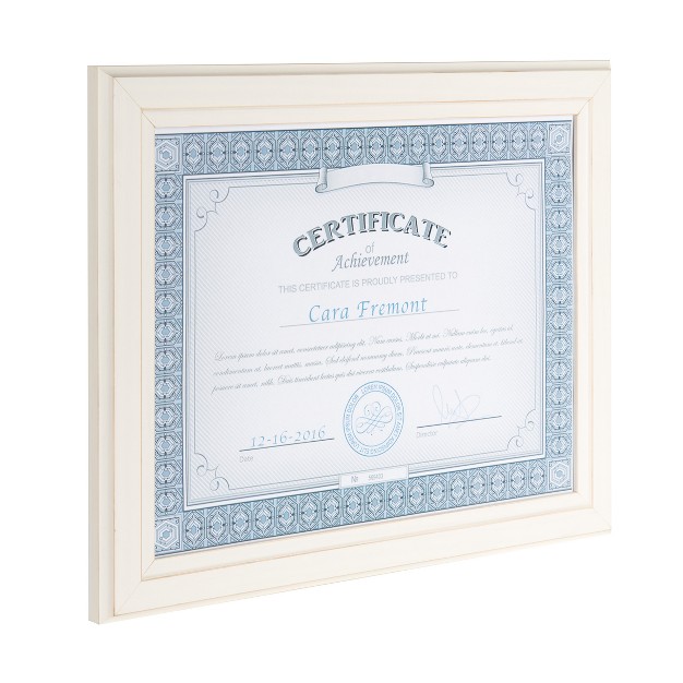 X 11 quot Kieva Document Frame Distressed White Designovation