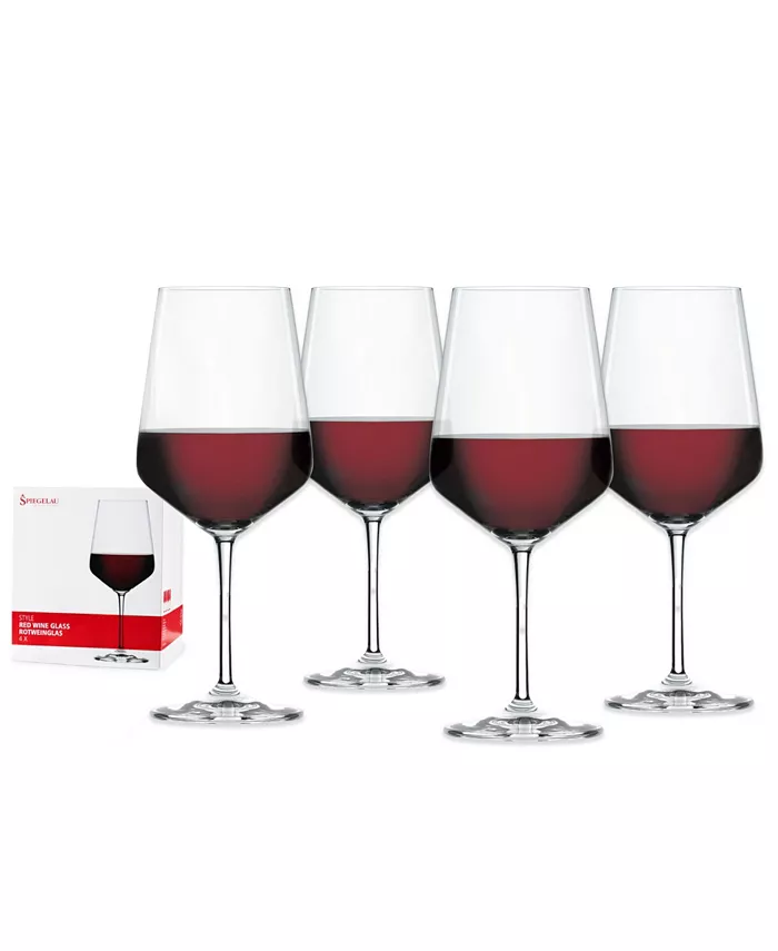 Spiegelau Style Burgundy Wine Glasses Set of 4 22.6 Oz