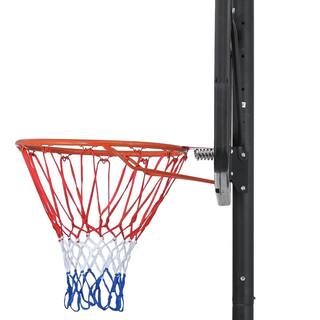 TIRAMISUBEST Portable Basketball Hoop Basketball System with 8 ft. x 10 ft. Height Adjustment and LED Light W540XY57637