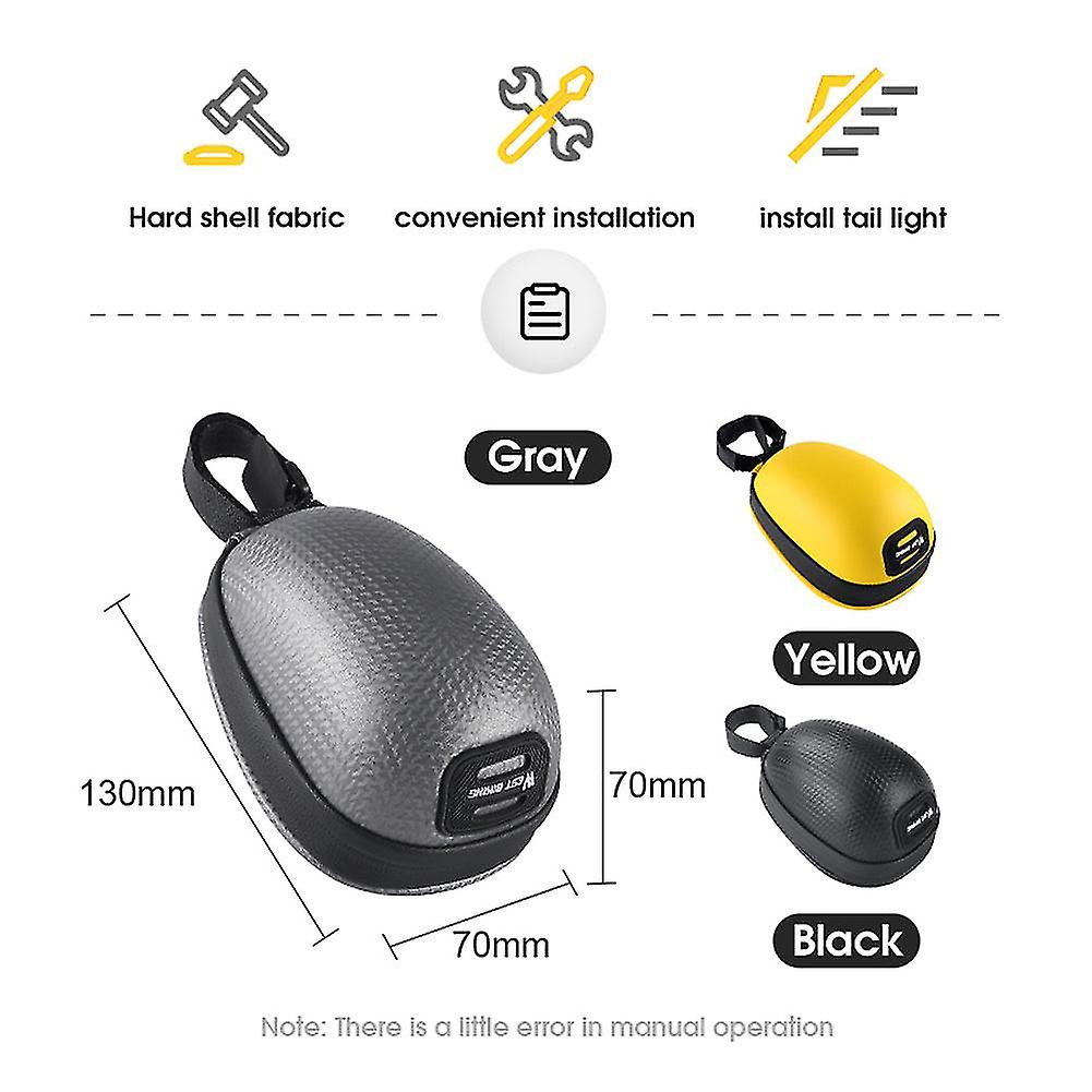 West Biking 0.4l Capacity Portable Bike Saddle Bag Outdoor Riding Waterproof Hard Cover Road Bike Under Seats Bag Bicycle Bag