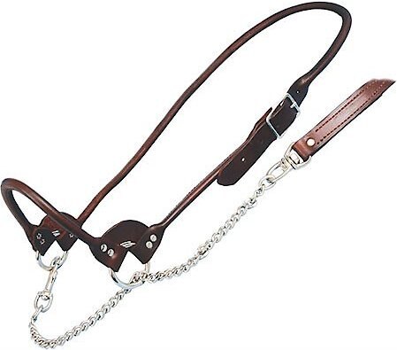 Sullivan Supply Streamline Leather Rolled Nose Show Farm Animal Halter