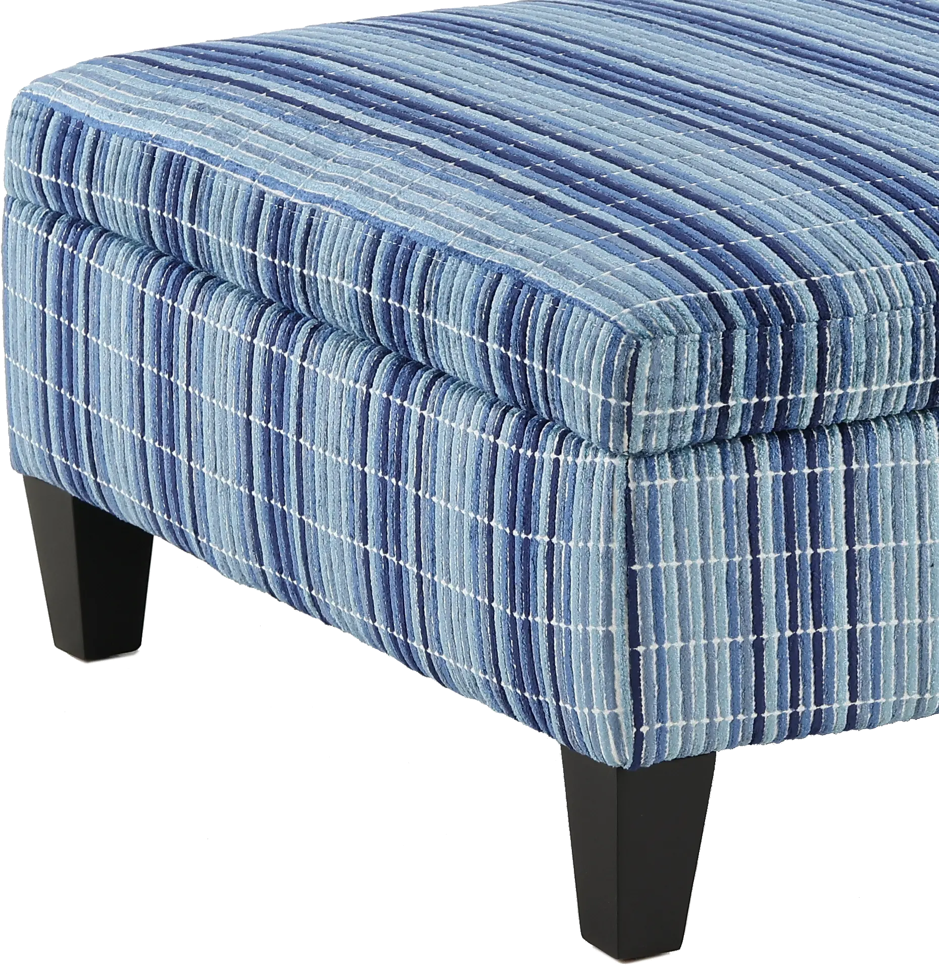 Orion Blue Storage Cocktail Ottoman