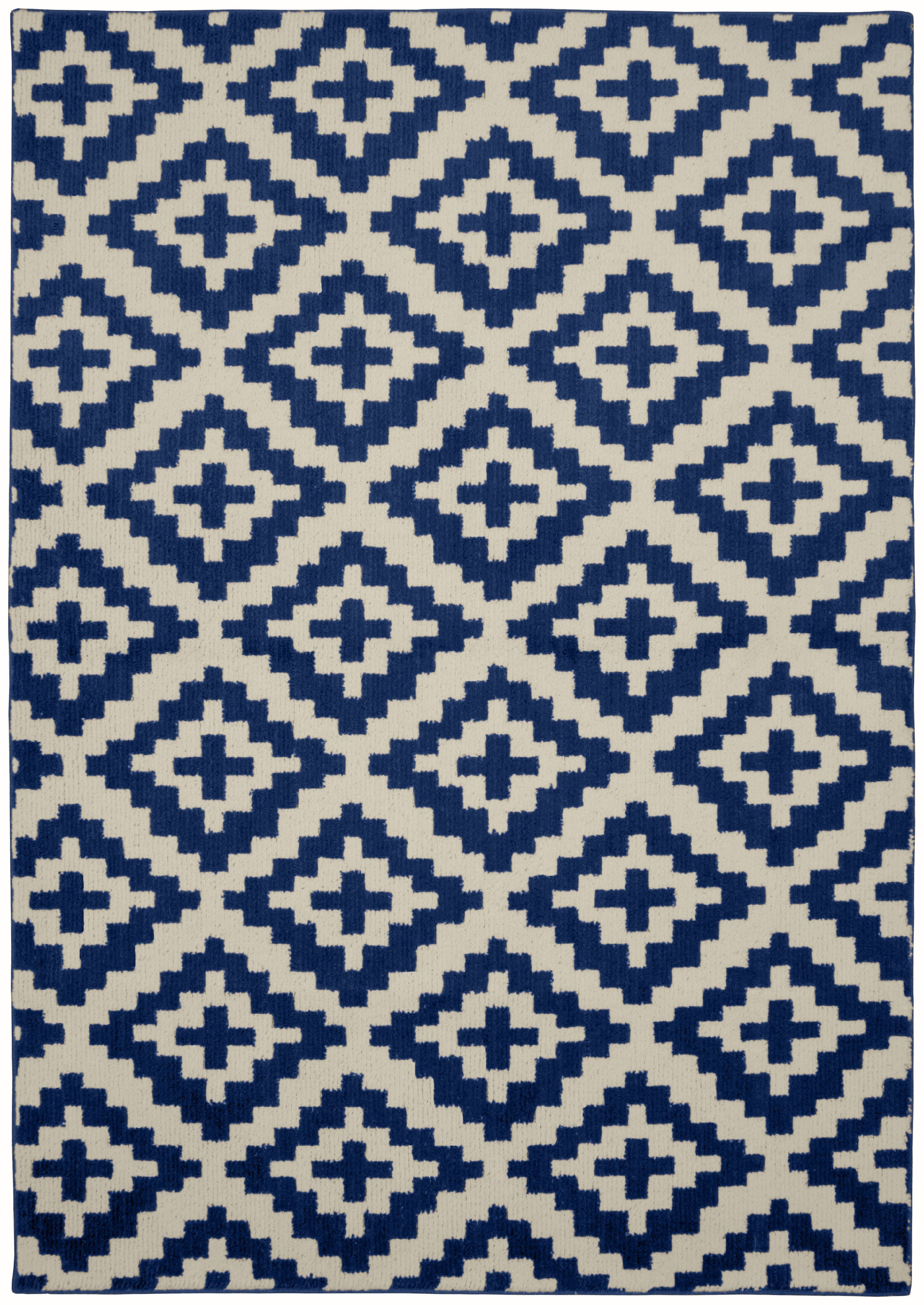 Garland Rug Southwest 5 ft. x 7 ft. Area Rug Indigo/Ivory