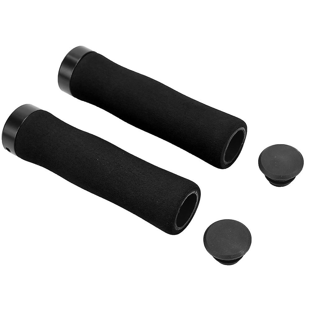 Mountain Road Bike Sponge Handlebargrip Diy Accessories With Plug(black)