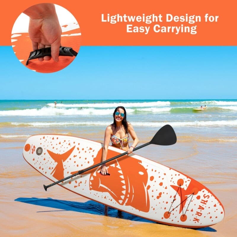 11 Ft Inflatable Stand up Paddle Board with Backpack Aluminum Paddle Pump