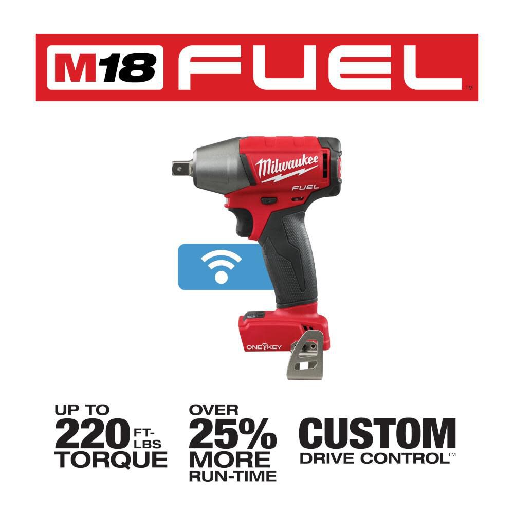 MW M18 FUEL 1/2 in. Compact Impact Wrench with Pin Detent with ONE-KEY 2759-20 from MW