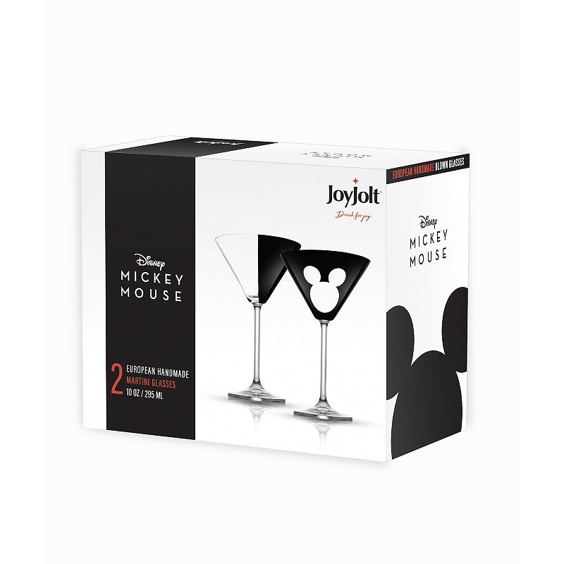 Disney's Luxury Mickey Mouse Crystal Martini Glass Set by JoyJolt