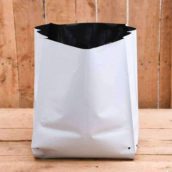 9.4 inch (24 cm) Square Grow Bag (White) (set of 20)