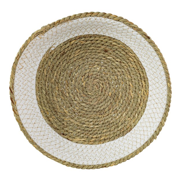 Woven White Decorative Bowl Seagrass amp Rope Foreside Home amp Garden