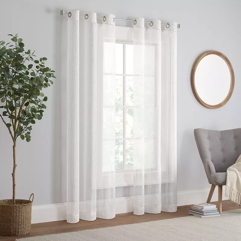 Eclipse 2-Pack Crushed Voile Window Curtains