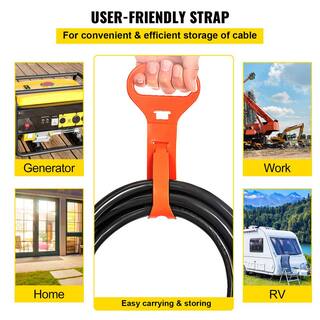 VEVOR Welder Extension Cord 40 Amp 50 ft. 250-Volt 8-Gauge 3-Prong Welding Power Cord with NEMA 6-50 Plug HJLJQ8-3-50FTYCX1V1