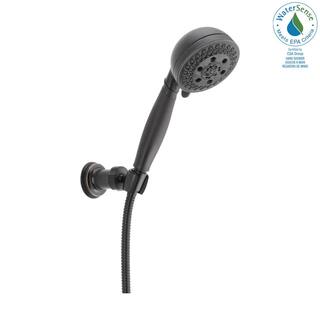 Delta 5-Spray Patterns Wall Mount Handheld Shower Head 1.75 GPM with H2Okinetic in Venetian Bronze 55445-RB