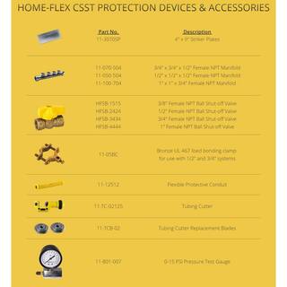 HOME-FLEX 12 in. x 75 ft. CSST Corrugated Stainless Steel Tubing 11-00575