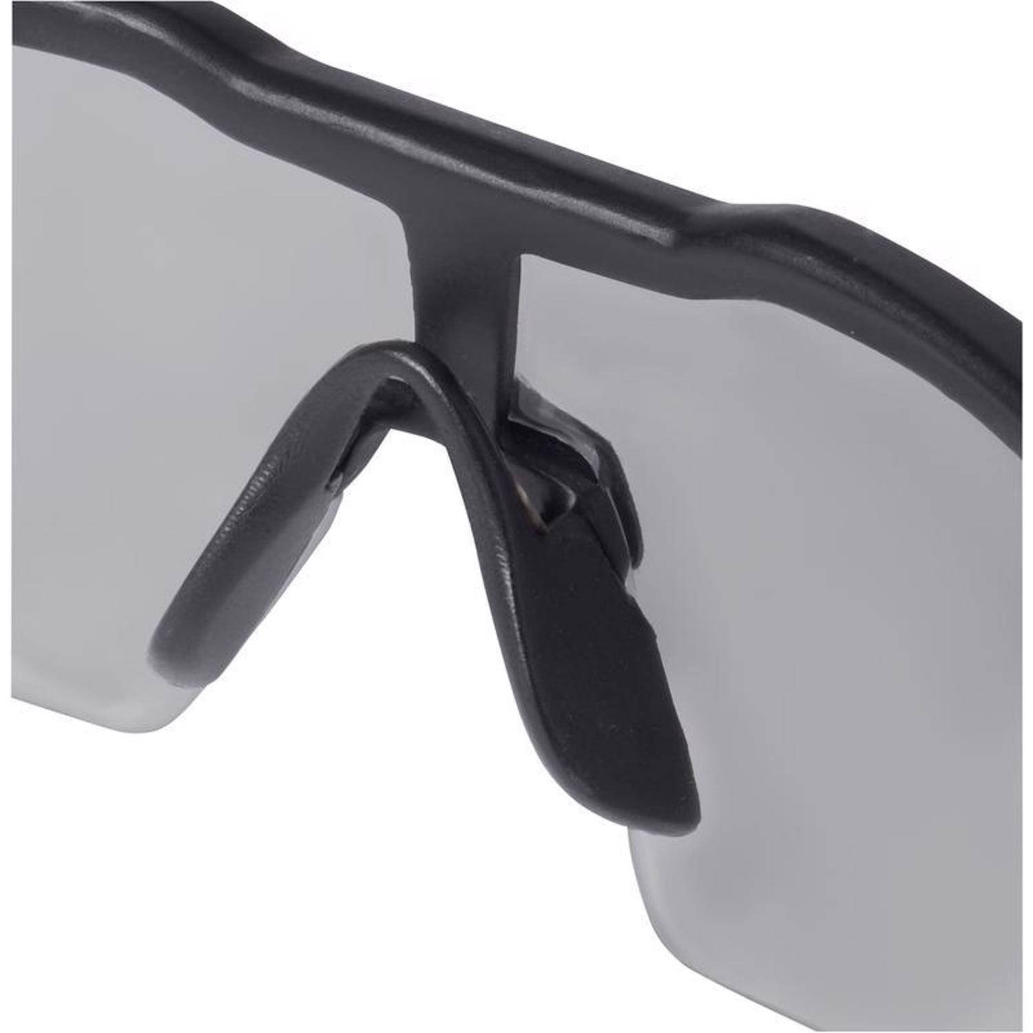 MW Anti-Scratch Safety Glasses Gray Lens Black/Red Frame