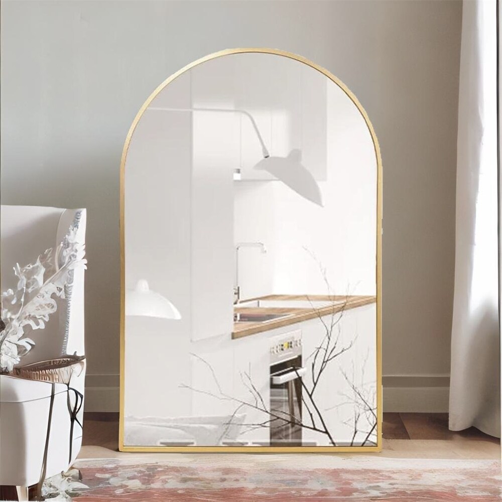 Metal Large Arch Mirror with Shatterproof Film and Density Board