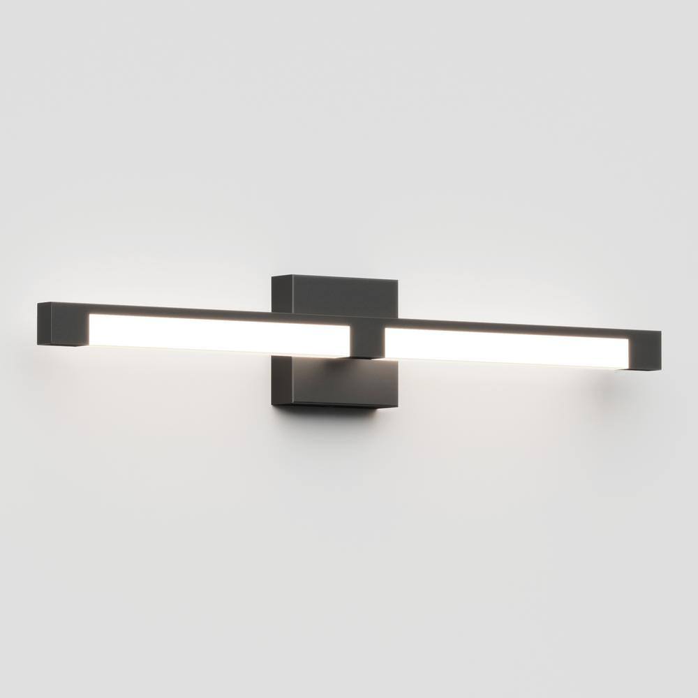 Artika Tivoli 27 in. 1-Light Integrated LED Matte Black Modern Bath Vanity Light Bar Wall Fixture for Bathroom Mirror VAN-TROC-HD2BL