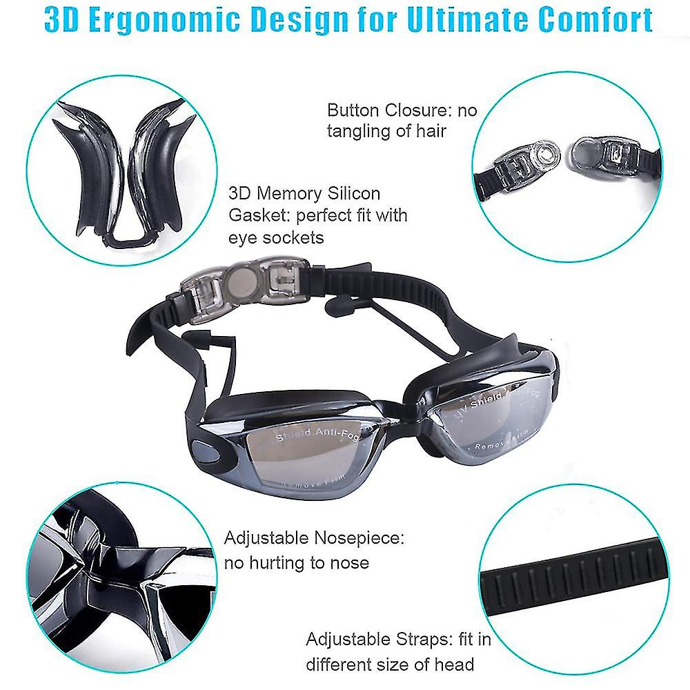 Swim Goggles， No Lea Indoor Outdoor Swimming Goggles