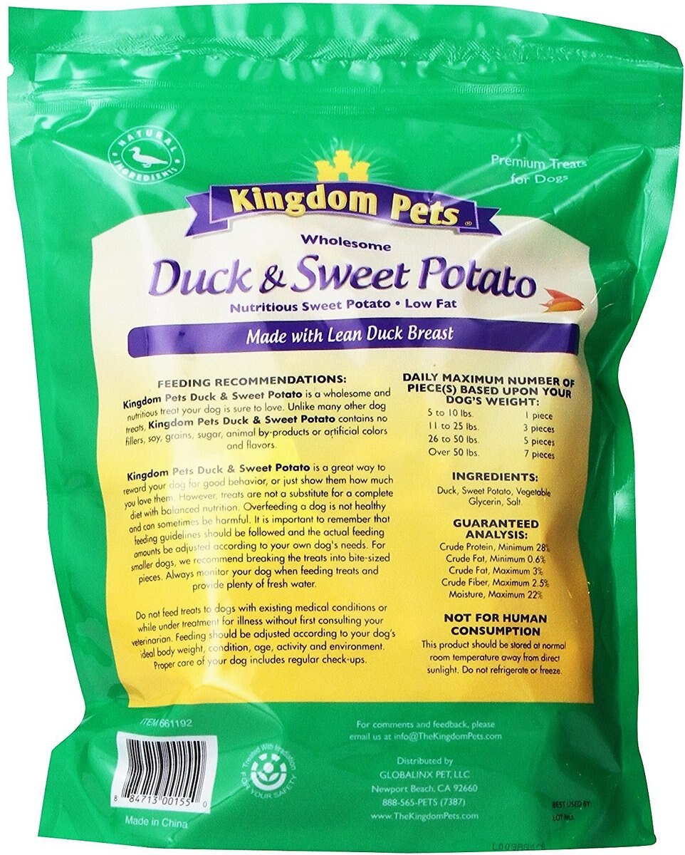 Kingdom Pets Duck and Sweet Potato Jerky Twists Dog Treats