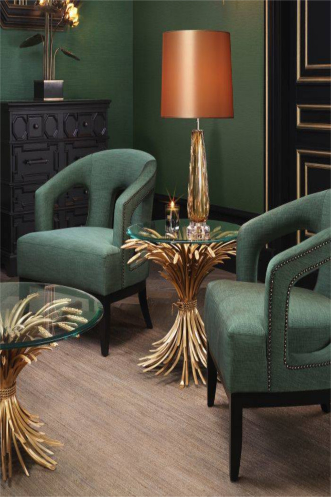 Green Upholstered Accent Chair  Eichholtz Adam   Transitional   Armchairs And Accent Chairs   by Oroa   Distinctive Furniture  Houzz