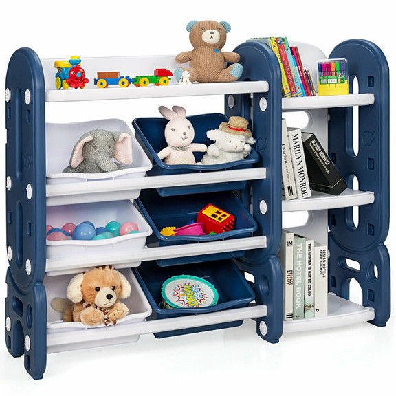 Costway 42135867 Kids Toy Storage Organizer with B...