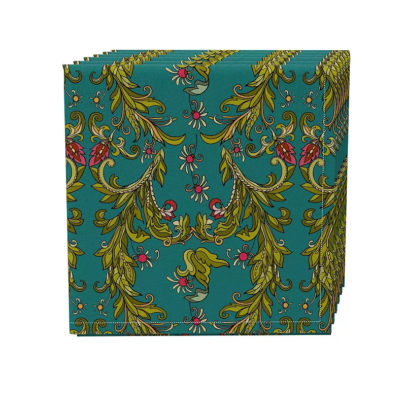 Napkin Set of 4， 100% Cotton， 20x20， Floral 14