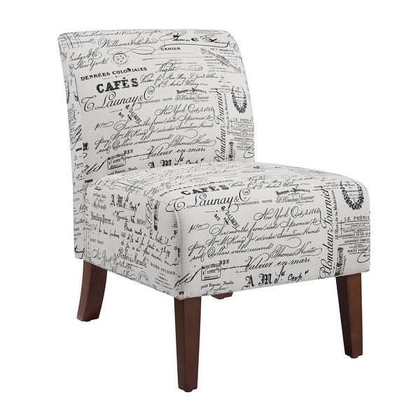 Porch and Den Bonner Written Text Print Accent Chair