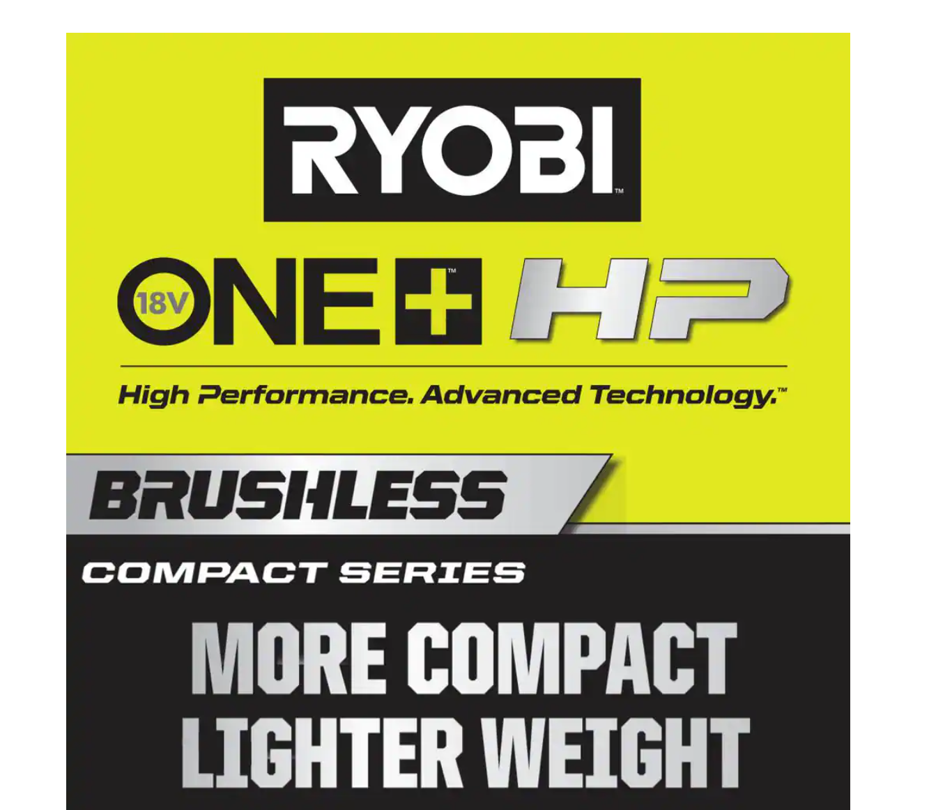 RYOBI PSBID01K-PSBIW01B ONE+ HP 18V Brushless Cordless Compact 1/4 in. Impact Driver， 3/8 in. Impact Wrench， (2) Batteries， Charger， and Bag