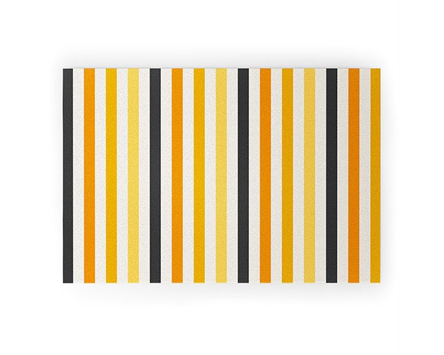 Avenie Halloween Stripes Welcome Mat Society6